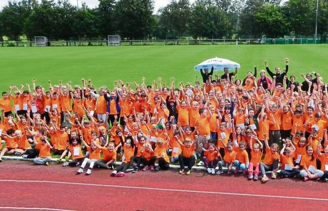 Die sportlichen Kinder der Hofäckerschule in Sersheim nahmen an den Bundesjugendspielen teil.  Foto: p