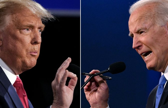 Joe Biden (rechts) konnte beim TV-Duell gegen Donald Trump nicht punkten.<span class='image-autor'>Foto: AFP/BRENDAN SMIALOWSKI</span>