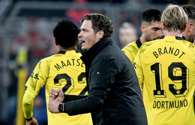 Dortmunds Trainer Edin Terzic und sein Team wollen für die erste Leverkusener Niederlage sorgen.<span class='image-autor'>Foto: Bernd Thissen/dpa</span>
