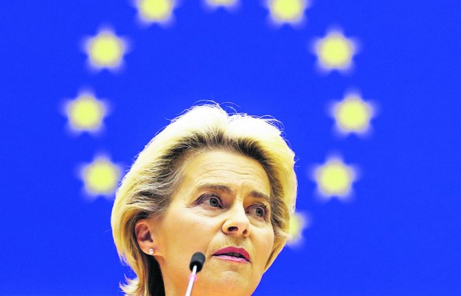 Ursula von der Leyen steht kommende Woche erneut im Europaparlament unter Druck (Archivfoto).<span class='image-autor'>Foto: dpa/Olivier Hoslet</span>
