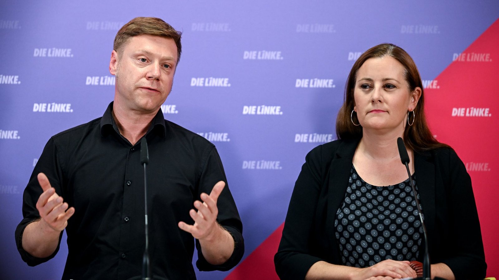 Die linken Parteichefs Martin Schirdewan und Janine Wissler müssen ihre Partei auf die Gerechtigkeitsfrage orientieren.Foto: dpa/Britta Pedersen Die linken Parteichefs Martin Schirdewan und Janine Wissler müssen ihre Partei auf die Gerechtigkeitsfrage orientieren.Foto: dpa/Britta Pedersen
