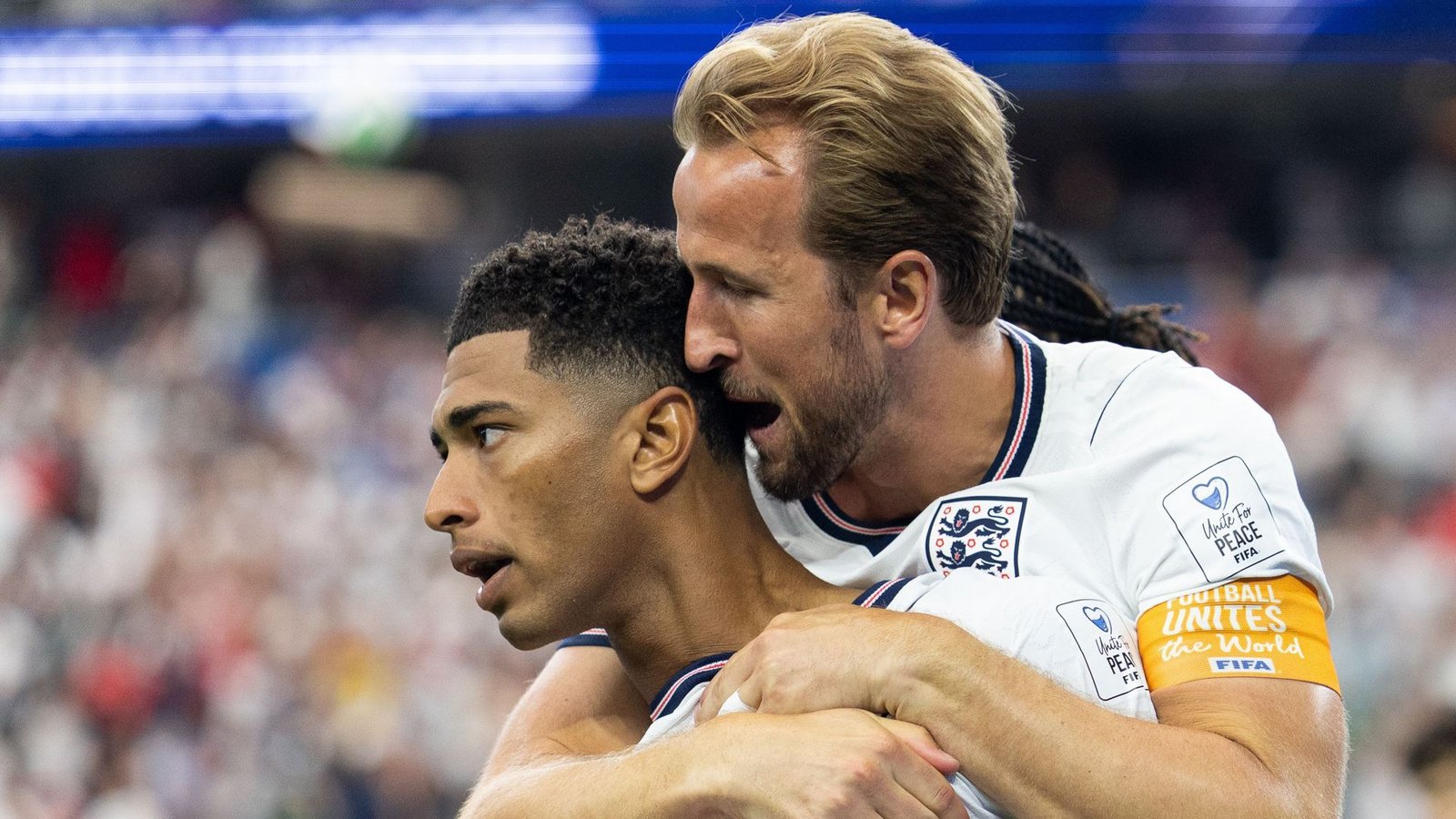 England-Stars Harry Kane (oben) und Jude Bellingham gegen Kroatien.Foto: Daniel Mcgregor-Huyer/ZUMA Press/Daniel Mcgregor-Huyer