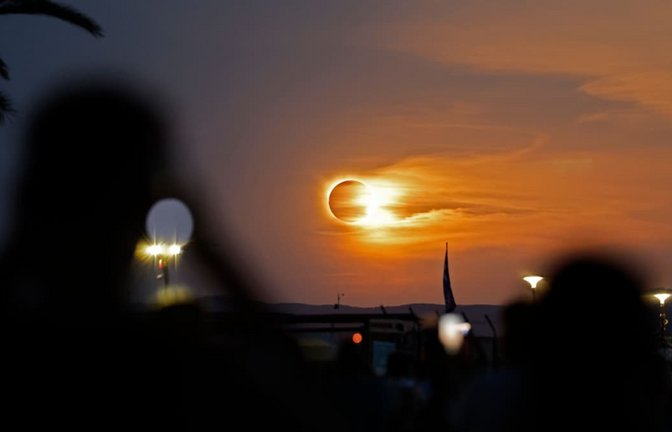 Magische Stimmung an der Playa de Palma auf Mallorca.<span class='image-autor'>JAIME REINA/afp</span>