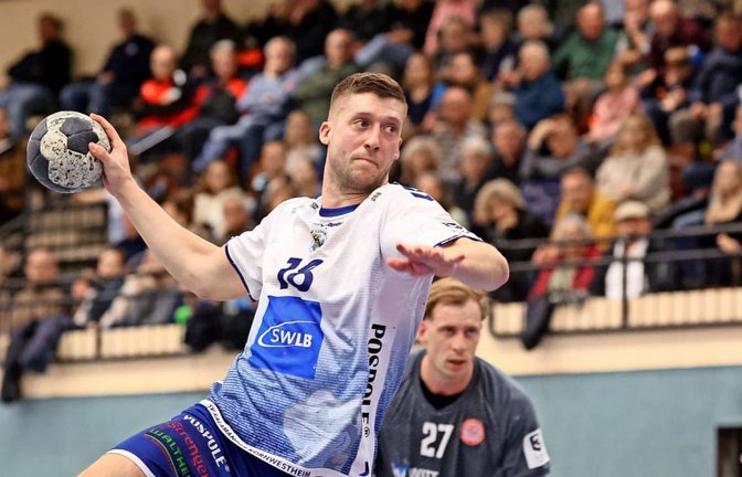 Im Februar haben die Neuhausener beim Team um Kornwestheims Felix Kazmeier gut gespielt, aber mit 37:40 verloren.<span class='image-autor'>Pressefoto Baumann</span>