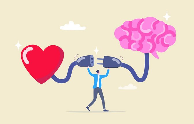 Hirn an Herz: Wer per Whats-App Schluss  macht, lässt emotionale und soziale Kompetenzen vermissen.<span class='image-autor'>Illustration:   Adobe Stock/Nuthawut</span>