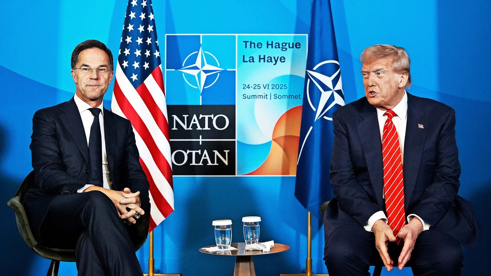 Nato-Generalsekretär Mark Rutte (li.) mit US-Präsident Donald Trump beim Bündnis-Gipfel in Den Haag im Juni 2025Foto: Alex Brandon/AP/dpa Nato-Generalsekretär Mark Rutte (li.) mit US-Präsident Donald Trump beim Bündnis-Gipfel in Den Haag im Juni 2025Foto: Alex Brandon/AP/dpa