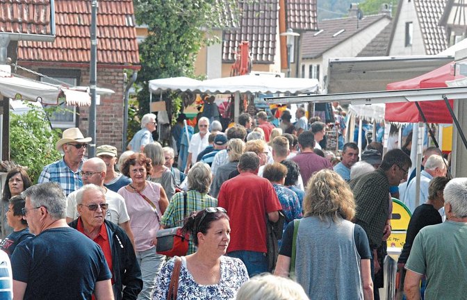 Der Bauernmarkt in Schützingen lockt am Samstag circa 5000 Besucher in die Gassen.  Fotos: Stahlfeld