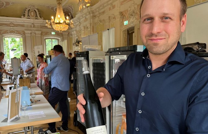 Clemens Busch präsentiert sein Großes Gewächs bei der Riesling-Trophy in Heilbronn. Ein großartiger Moment für Genießer.<span class='image-autor'>Foto: hog</span>