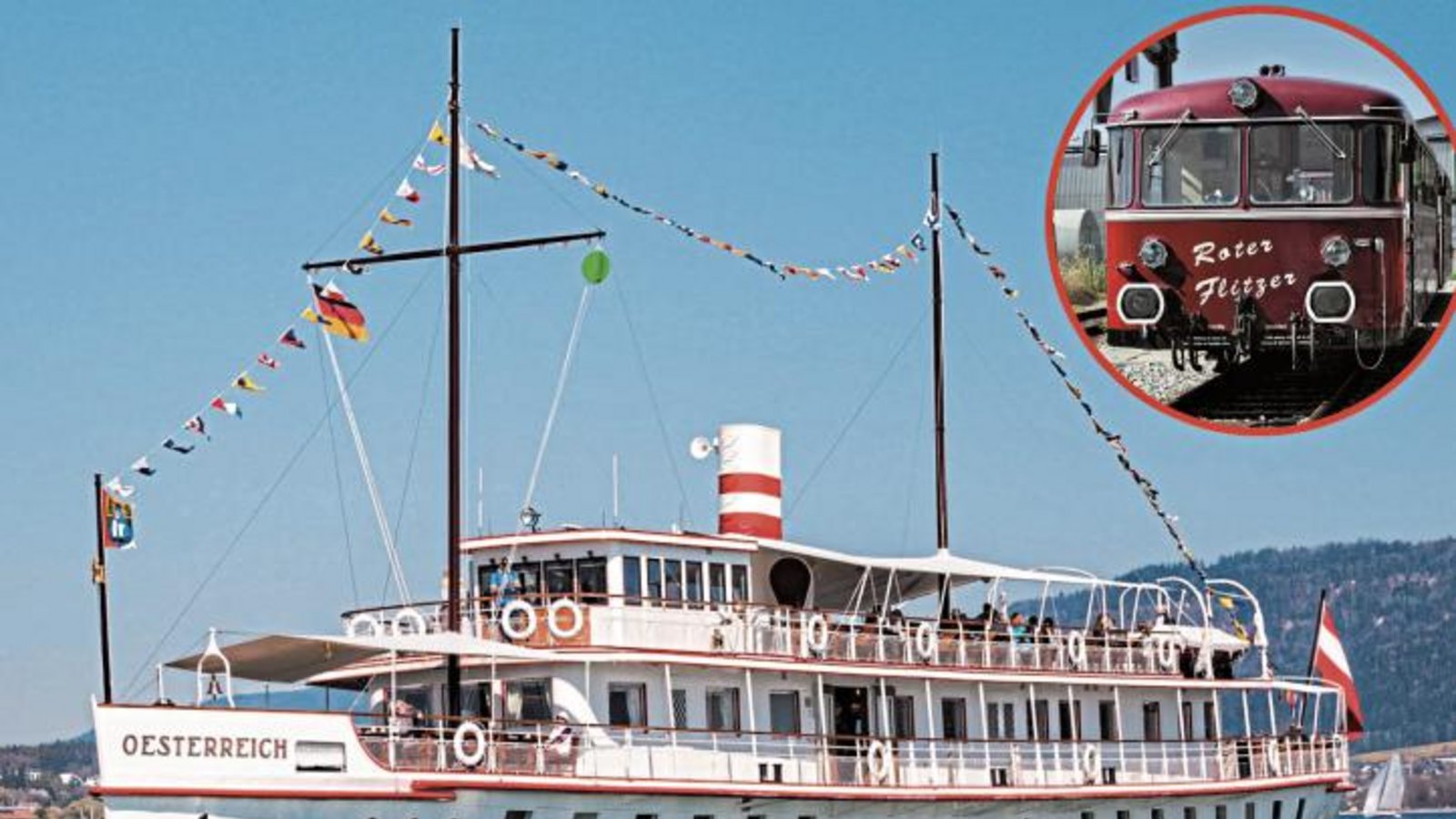 Der Rote Flitzer nimmt die Teilnehmer mit an den Bodensee zur MS Oesterreich. Foto: p Der Rote Flitzer nimmt die Teilnehmer mit an den Bodensee zur MS Oesterreich. Foto: p