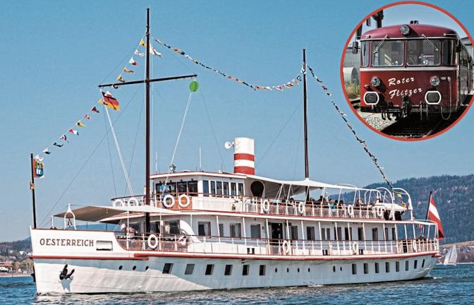 Der Rote Flitzer nimmt die Teilnehmer mit an den Bodensee zur MS Oesterreich.  Foto: p