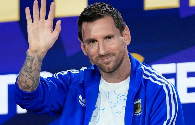 Argentiniens Superstar Lionel Messi vor dem WM-Finale.<span class='image-autor'>Frank Franklin II/AP/dpa</span>