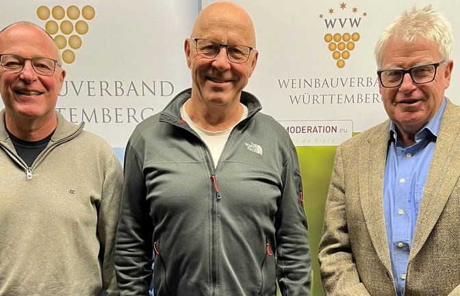 Sie möchten Weingärtnern in Krisen- und Belastungssituationen mit Rat und Tat zur Seite stehen (von links): Hanns-Christoph Schiefer, Lothar Neumann und Bernhard Ritz.  <span class='image-autor'>Foto: WVW</span>