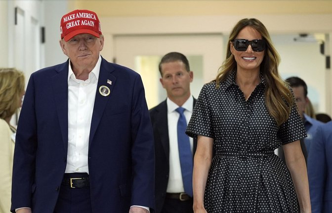 Donald und Melania Trump bei der Stimmabgabe in Palm Beach, Florida.<span class='image-autor'>Foto: dpa/Evan Vucci</span>