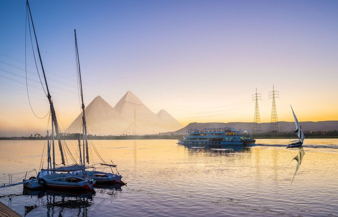 Der Nil bei Gizeh: Ohne die natürlichen Veränderungen des Flusses wären die Pyramiden von Gizeh nie erbaut worden.<span class='image-autor'>Foto: Imago/Pond5 Images</span>