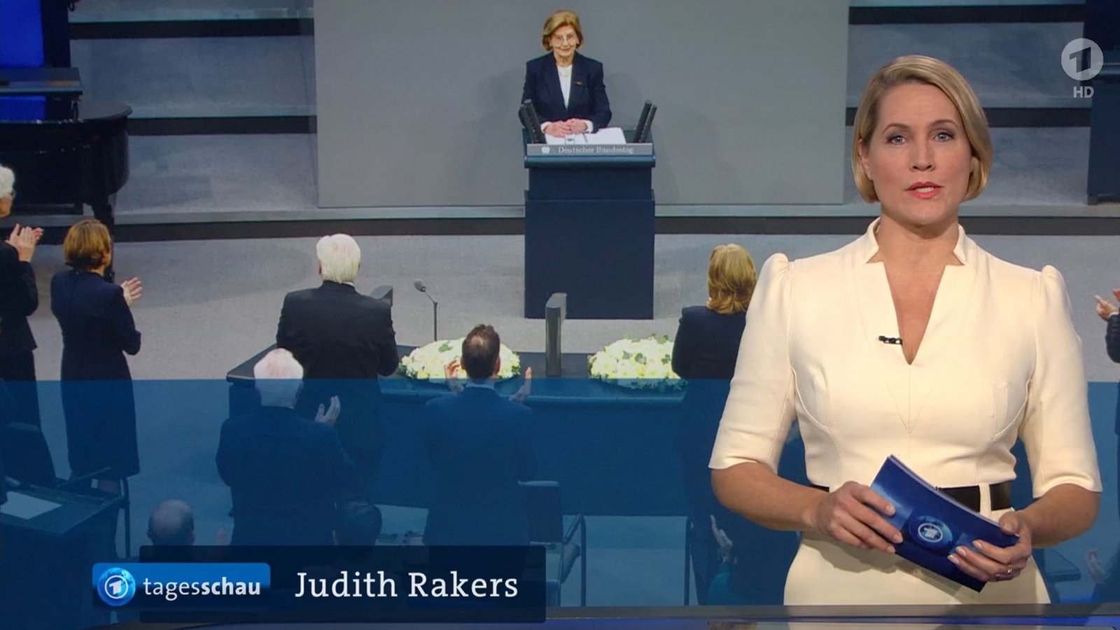 Am Mittwochabend präsentierte Judith Rakers zum letzten Mal die Hauptausgabe der ARD-“Tagesschau“.Foto: dpa Am Mittwochabend präsentierte Judith Rakers zum letzten Mal die Hauptausgabe der ARD-“Tagesschau“.Foto: dpa
