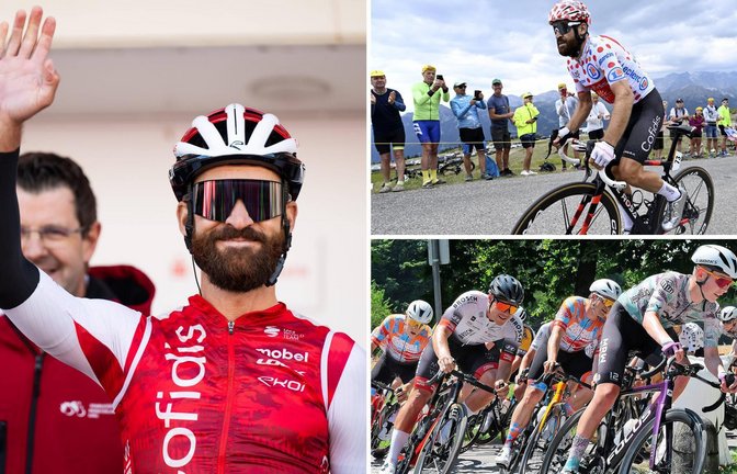 Simon Geschke, der 2022 bei der Tour de France acht Tage lang im gepunkteten  Bergtrikot unterwegs war, ist neuer Nachwuchs-Landestrainer in Baden-Württemberg. Den Veranstaltern der „Race Days“ (Foto rechts unten)  – ein viertägiges Etappenrennen in der Region Stuttgart – spricht der Ex-Profi ein großes Lob aus.<span class='image-autor'>Foto: &nbsp;</span>