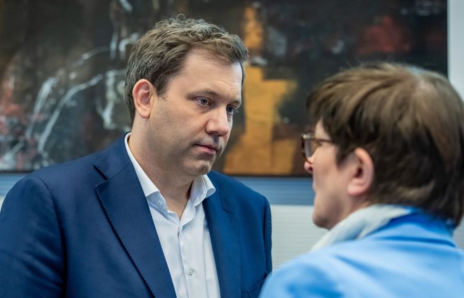 Zwei SPD-Vorsitzende: Lars Klingbeil und Saskia Esken.<span class='image-autor'>Foto: dpa</span>