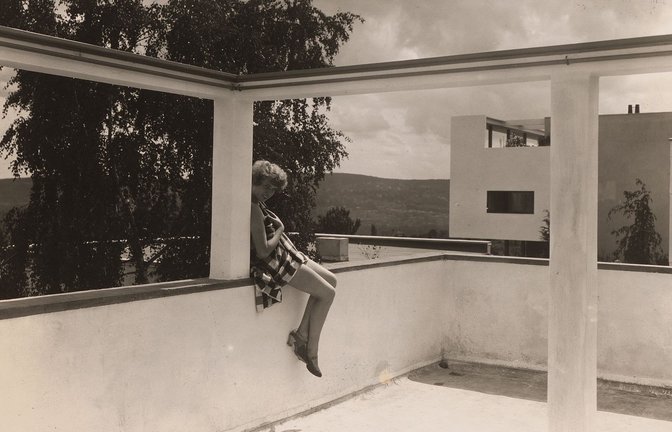 Dr. Otto Lossen: Haus Poelzig, Terrasse.<span class='image-autor'>Foto: © Architekturmuseum TU Berlin/Weissenhofmuseum im Haus Le Corbusier</span>