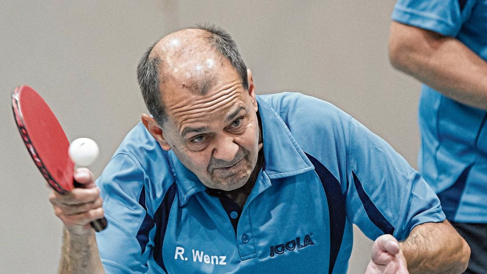 Rainer Wenz hat zusammen mit Jürgen Held im mittleren Paarkreuz für die Vorentscheidung zu Gunsten von Kleinglattbach gesorgt. Foto: Leitner Rainer Wenz hat zusammen mit Jürgen Held im mittleren Paarkreuz für die Vorentscheidung zu Gunsten von Kleinglattbach gesorgt. Foto: Leitner