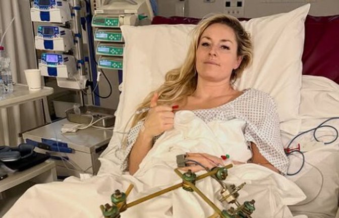 Dieses Foto postete Lindsey Vonn am Mittwoch aus dem Krankenhaus.<span class='image-autor'>Foto: Instagram/Lindsey Vonn</span>