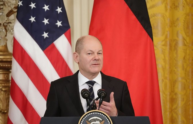 Die Beziehungen zu den USA sind ihm wichtig: Bundeskanzler Olaf Scholz.<span class='image-autor'>Foto: dpa/Kay Nietfeld</span>