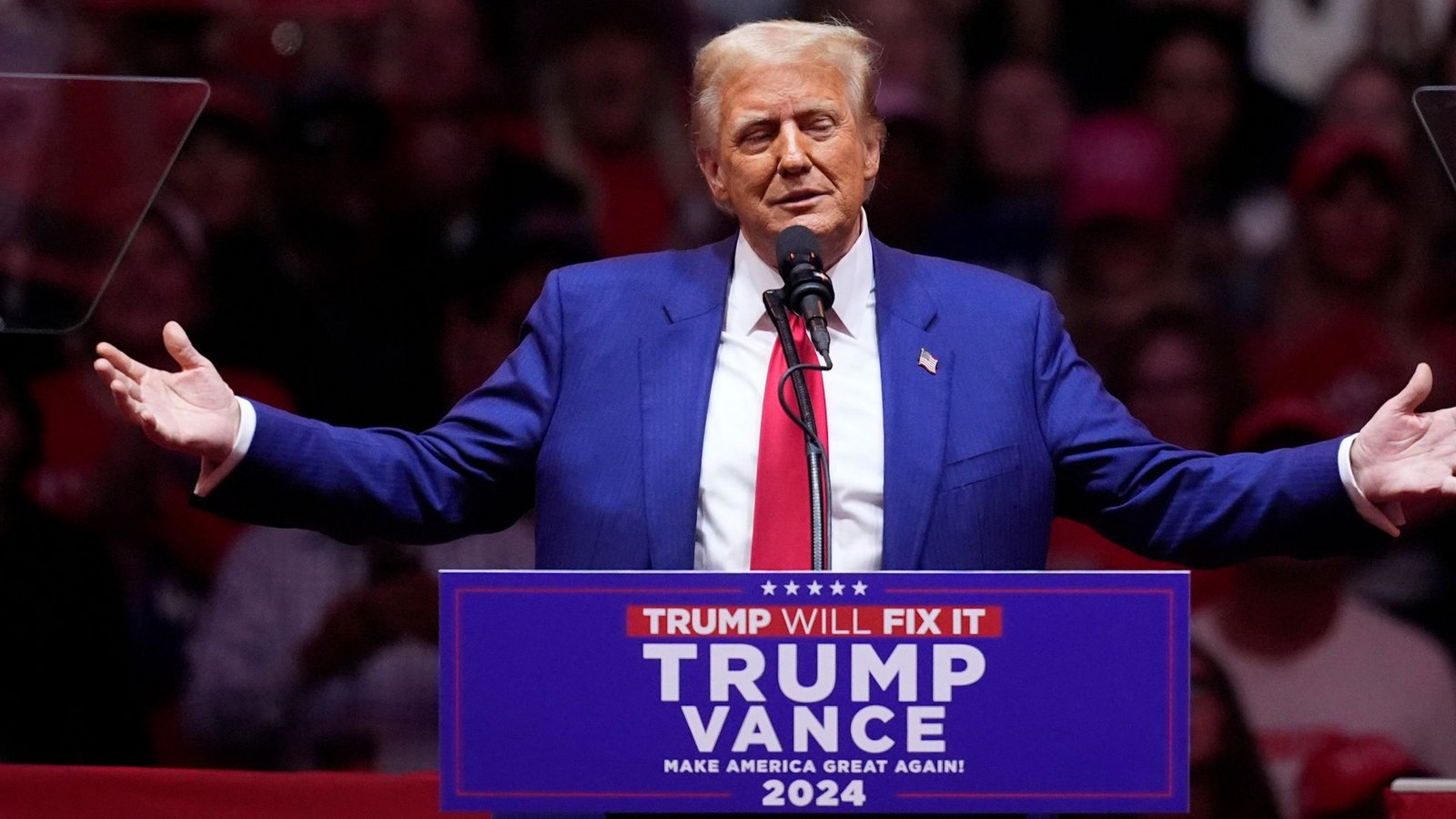 „Trump wird es richten“ – für manche seiner Anhänger ist Donald Trump nichts weniger als ein politischer Erlöser.Foto: dpa/Evan Vucci „Trump wird es richten“ – für manche seiner Anhänger ist Donald Trump nichts weniger als ein politischer Erlöser.Foto: dpa/Evan Vucci