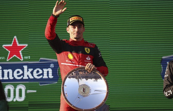 Charles Leclerc gewann beim Grand Prix in Australien – und die Ferraristi erwarten nun, dass er  am Sonntag auch für einen Heimsieg in Imola sorgt.<span class='image-autor'>Foto: dpa/Asanka Brendon Ratnayake</span>