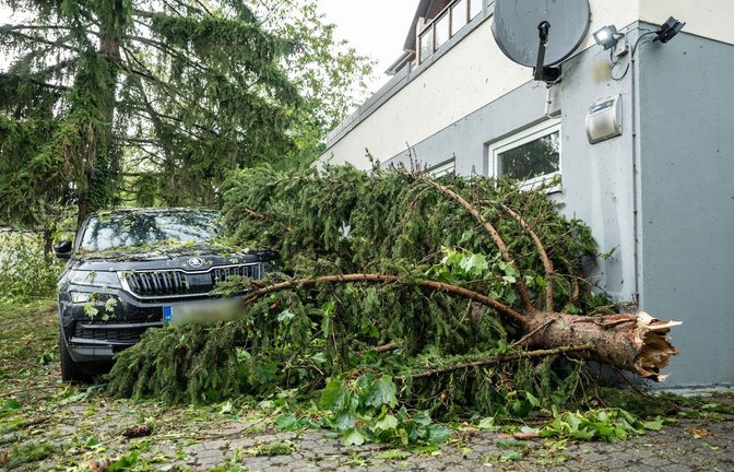 Das Unwetter zog über Teile Baden-Württembergs.<span class='image-autor'>Silas Stein/dpa</span>