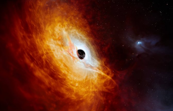 Schwarze Löcher sind  Orte ohne Wiederkehr. Denn die Anziehungskraft dieser Schwerkrafttrichter im Raumzeitgefüge ist so stark, dass nichts ihnen entkommen kann.<span class='image-autor'>Foto: Imago/Cover Images</span>