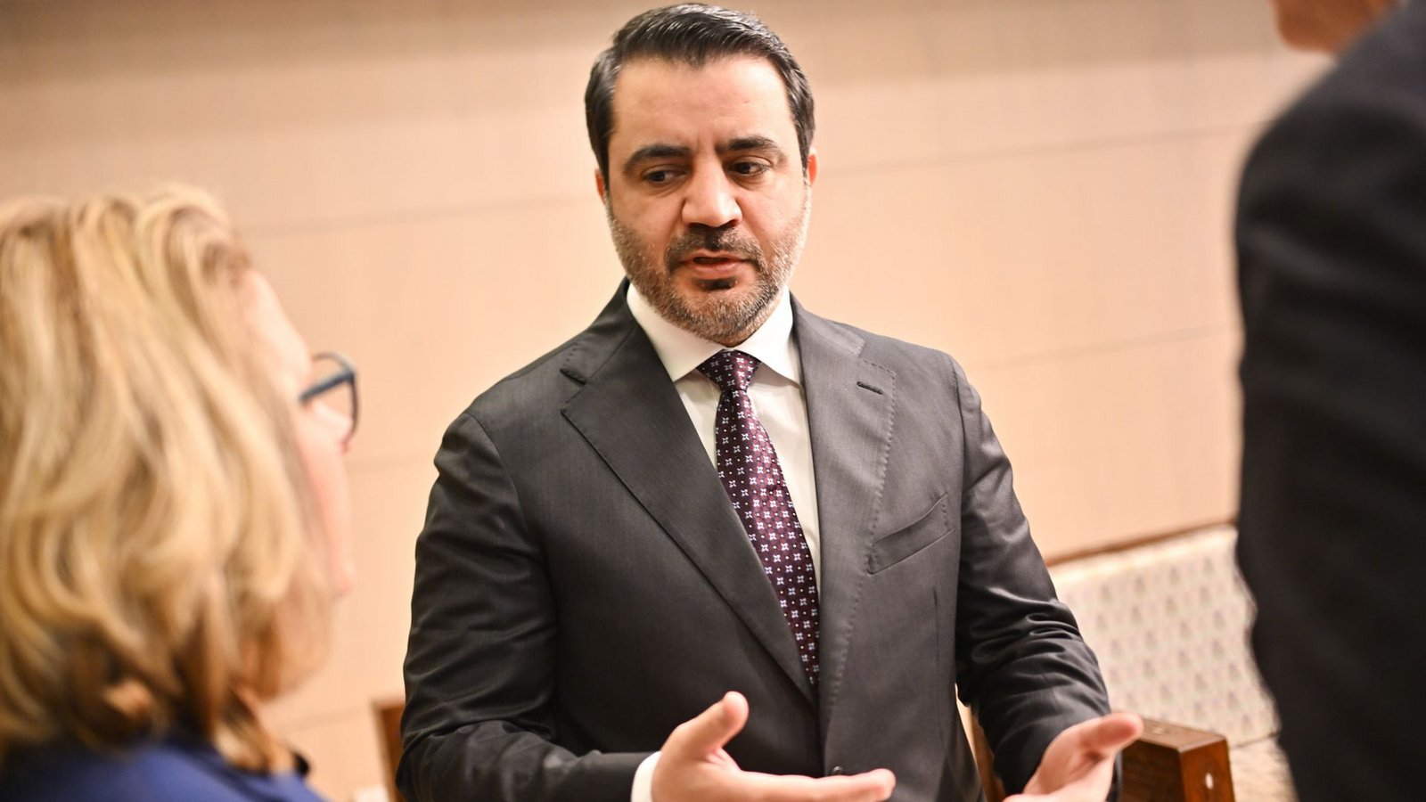 Der neue syrische Außenminister Asaad al-Schaibani. (Archivbild)Foto: dpa/Sebastian Gollnow Der neue syrische Außenminister Asaad al-Schaibani. (Archivbild)Foto: dpa/Sebastian Gollnow