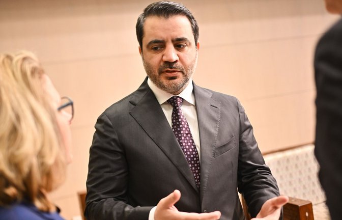 Der neue syrische Außenminister Asaad al-Schaibani. (Archivbild)<span class='image-autor'>Foto: dpa/Sebastian Gollnow</span>