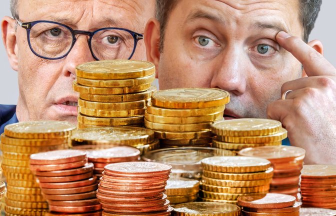 Selbst Milliarden neuer Schulden und das opulente Sondervermögen reichen für Kanzler Friedrich Merz (li.) und Finanzminister Lars Klingbeil offenbar nicht aus, um die Aufgaben, vor die die schwarz-rote Koalition im Bund steht, zu bewältigen.<span class='image-autor'>Foto: Imago/Wolfgang Maria Weber</span>