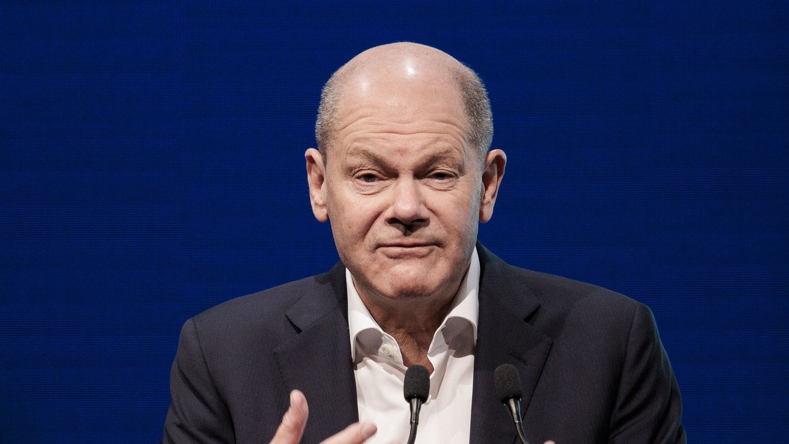 Bundeskanzler Olaf Scholz am Tag nach dem Zerbrechen seiner Ampel-Koalition.Foto: dpa/Carsten Koall