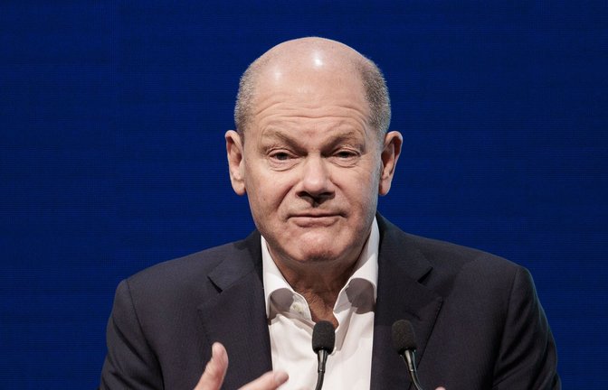 Bundeskanzler Olaf Scholz am Tag nach dem Zerbrechen seiner Ampel-Koalition.<span class='image-autor'>Foto: dpa/Carsten Koall</span>