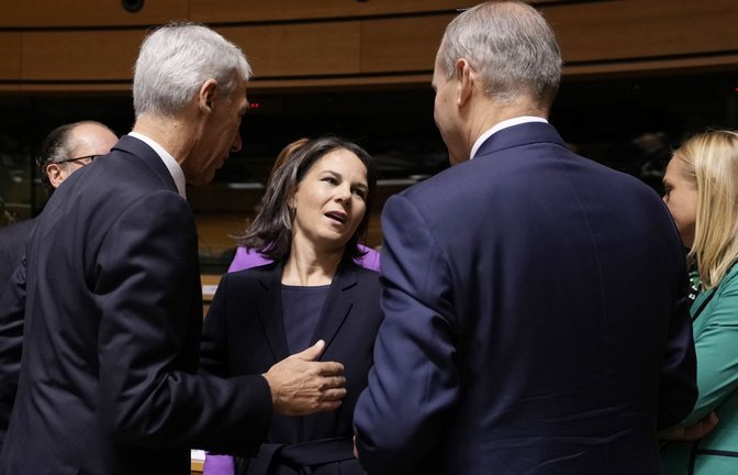 Außenministerin Annalena Baerbock stößt mit ihrer sehr weit gehenden Unterstützung  Israels  auf Widerstand.<span class='image-autor'>Foto: dpa/Virginia Mayo</span>