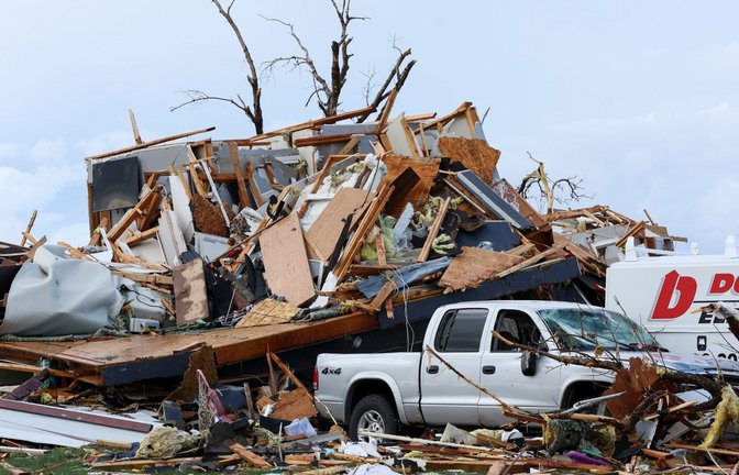 In dem US-Bundesstaat Nebraska haben gleich mehrere Tornados schwere Schäden angerichtet.<span class='image-autor'>Foto: Nikos Frazier/Omaha World-Herald/AP/dpa</span>
