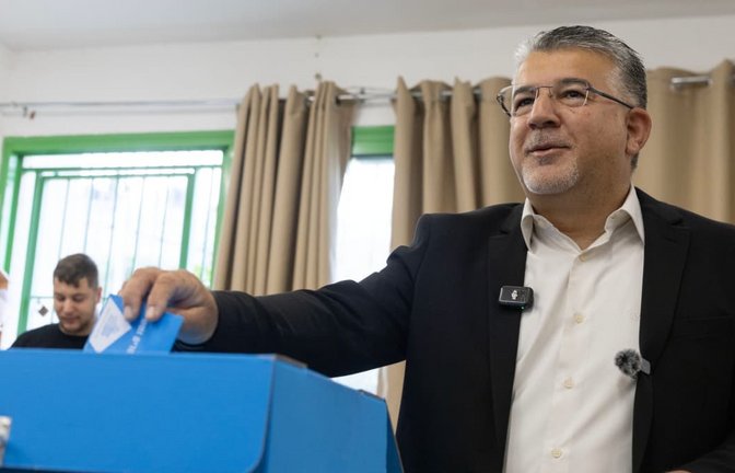 Jussef Dschabarin, Vorsitzender der Vereinten Liste aus den überwiegend arabischen Parteien Chadasch, Taal und Balad.<span class='image-autor'>Oren Ziv/dpa</span>