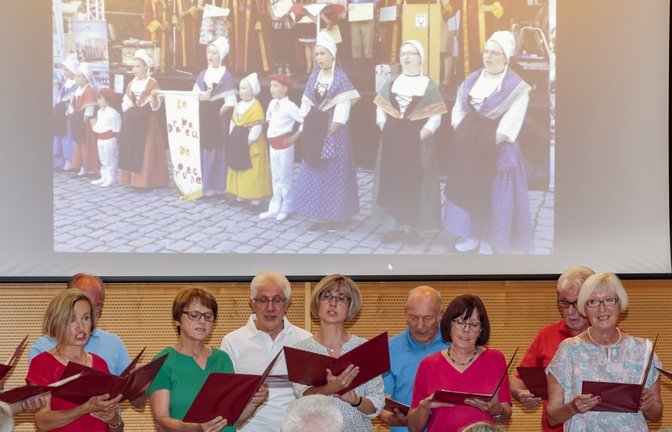 Rückblick: Gefeiert wurde auch das 25-jährige Bestehen der Städtepartnerschaft. Archivfoto: Pangerl