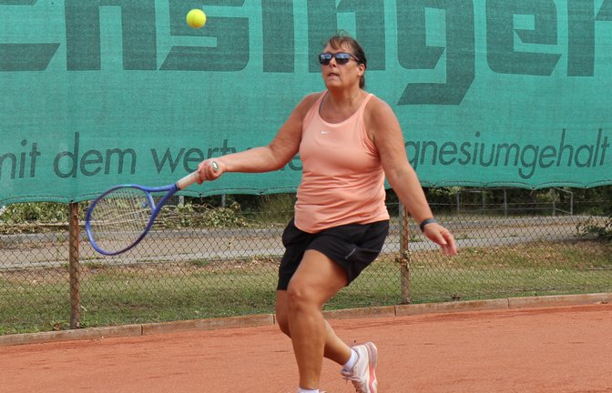 Vollen Einsatz zeigt Rita Herre vom TSV Kleinglattbach. <span class='image-autor'>Foto: Dittrich</span>
