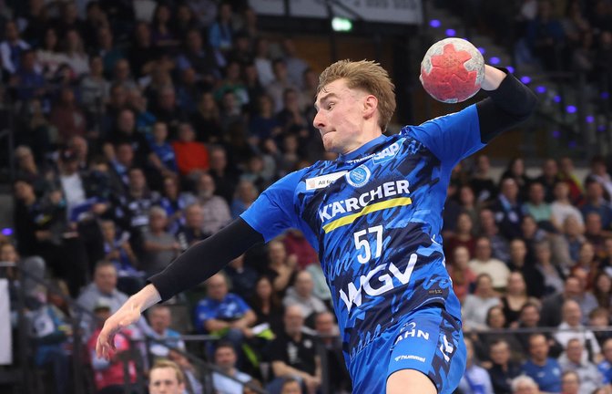 Jakob Nigg hat sich  beim TVB Stuttgart zur Nummer eins auf Rechtsaußen entwickelt.<span class='image-autor'>Foto: Baumann</span>