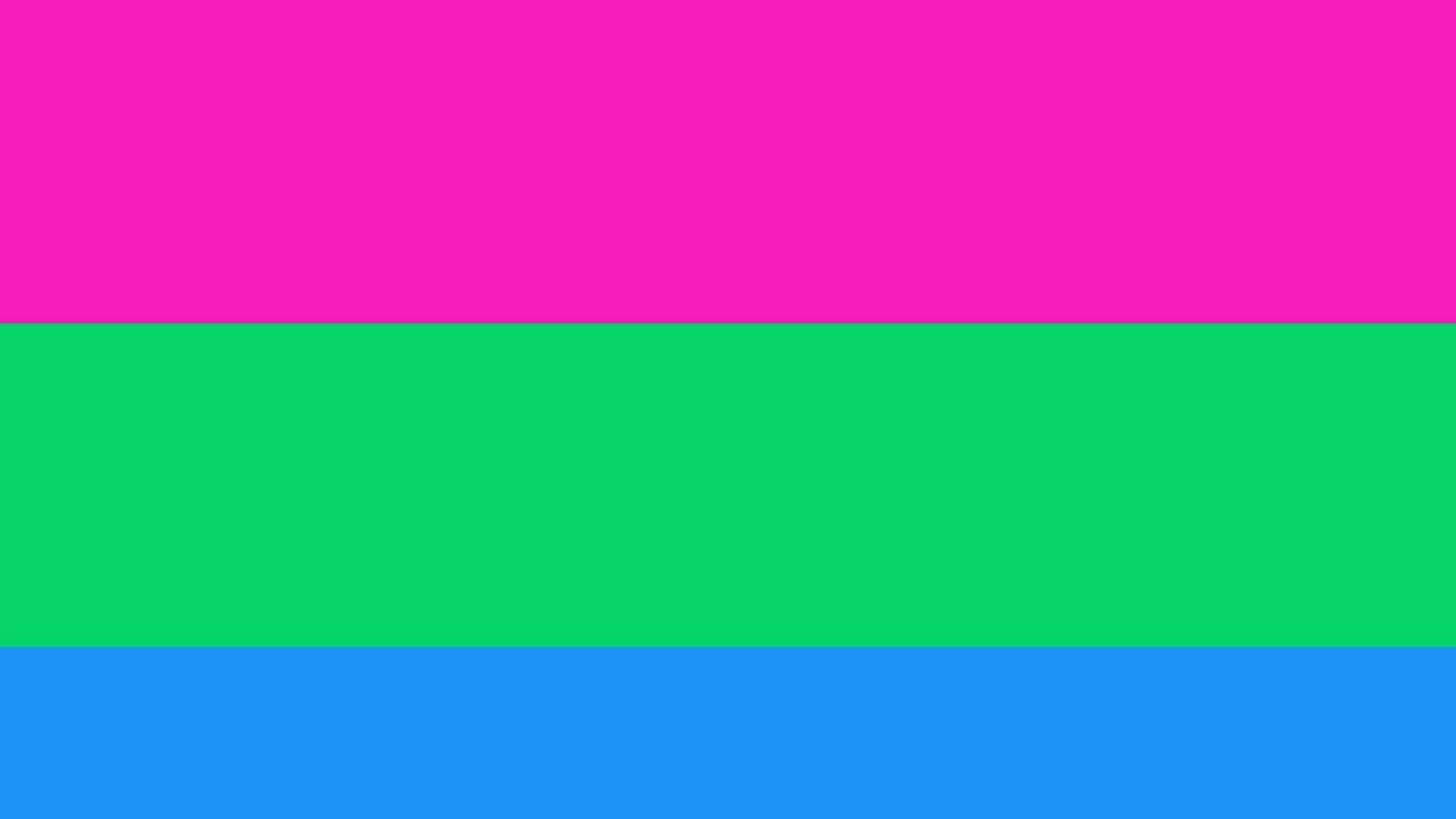 Polysexuell-Flagge: Die Polysexual Pride Flagge hat drei horizontale Streifen: pink, grün und blau. Der pinkfarbene Streifen steht für die Zuneigung zu weiblichen Personen, der blaue Streifen für die Zuneigung zu männlichen Personen und der grüne Streifen für die Zuneigung zu Personen, die sich als nicht-binär oder geschlechtsuntypisch identifizieren. Diese Flagge steht für die Sichtbarkeit und Akzeptanz von Polysexualität als sexuelle Orientierung, wobei die Anziehung zu mehreren Geschlechtern hervorgehoben und von Bisexualität unterschieden wird.Foto: vector illustration/Shutterstock