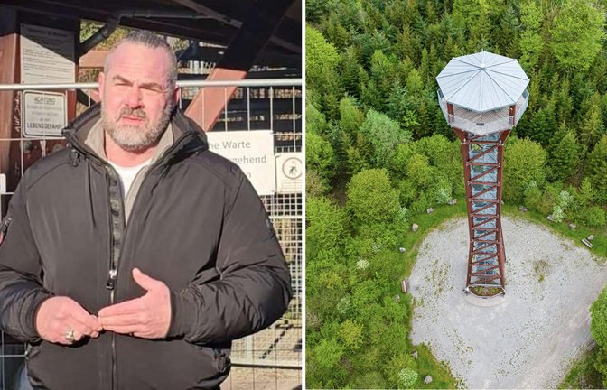 Carsten Stahl ist nach dem Suizid dreier Teenager im vergangenen Jahr aus Berlin nach Pforzheim gereist, um besorgte Eltern beim Protest für eine Sicherung des Aussichtsturms zu unterstützen.<span class='image-autor'>Foto: privat, imago/imagebroker</span>