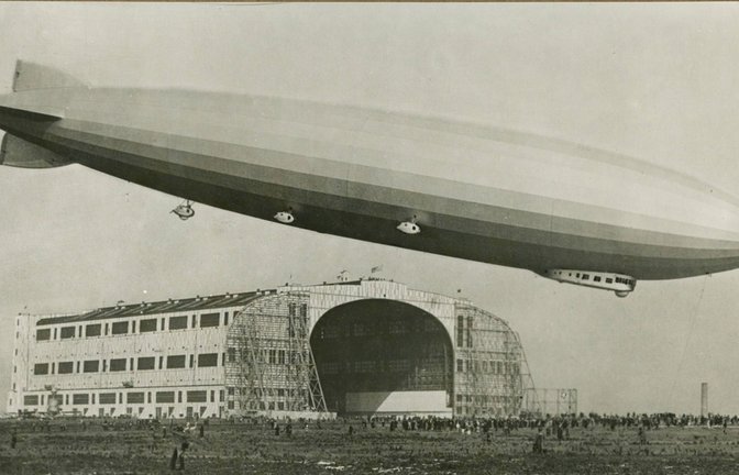 Der Zeppelin LZ126 landet am 15. Oktober 1914 in Lakehurst.<span class='image-autor'>Foto: imago/piemags</span>
