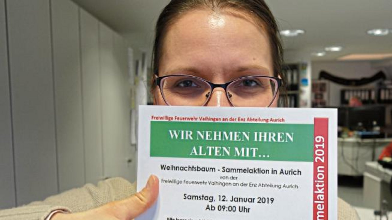 Nicht zu früh frohlocken: Der Auricher Wehr geht’s um Weihnachtsbäume!    Foto: Rücker