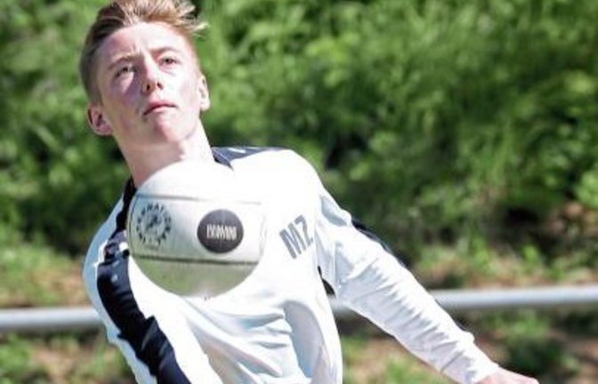 Vier Faustballer des TV Vaihingen haben beim Nominierungslehrgang für die U-18-WM unter Leitung der Bundestrainer intensive Einheiten absolviert. Im Uhrzeigersinn, beginnend links oben: Jacob Jungclaussen, Jakob Mahn, Nils Hantke und Maximilian Zöhrer. Fo