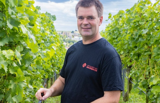 Ist begeistert vom „innovativen Ansatz“: Matthias Hammer, Vorstandsvorsitzender der Weingärtner Marbach.  <span class='image-autor'>Fotos: Benjamin Stollenberg/Stadt Ludwigsburg</span>