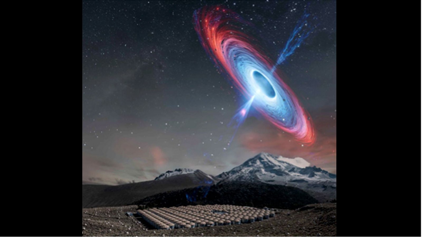 Astronomen haben eine unerwartete Quelle rekordträchtig energiereicher Gammastrahlen entdeckt: einen Mikroquasar in unserer eigenen Galaxie.Foto: © HAWC/ University of Maryland Astronomen haben eine unerwartete Quelle rekordträchtig energiereicher Gammastrahlen entdeckt: einen Mikroquasar in unserer eigenen Galaxie.Foto: © HAWC/ University of Maryland
