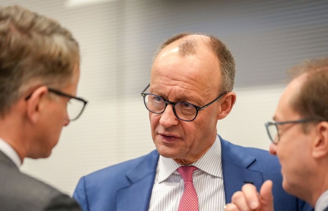 CDU-Kanzlerkandidat Merz sprach sich für eine Reform bei der Wohnkostenübernahme für Bürgergeldempfänger aus.<span class='image-autor'>Foto: dpa/Kay Nietfeld</span>