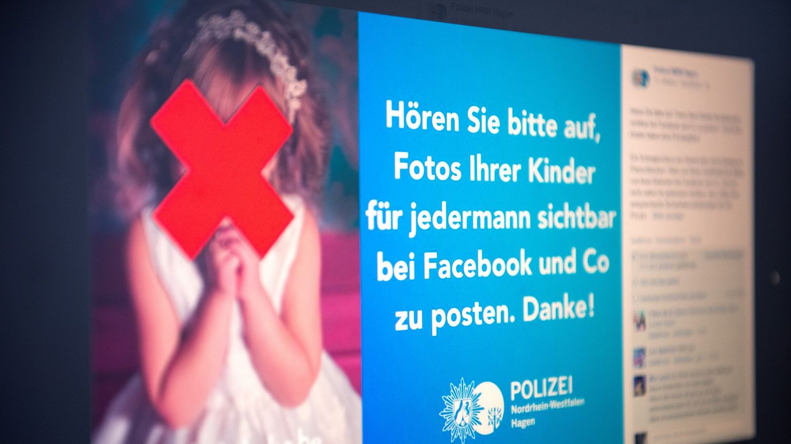 Die Polizei rät dazu, keine Kinderfotos zu posten.Foto: picture alliance / dpa/Monika Skolimowska Die Polizei rät dazu, keine Kinderfotos zu posten.Foto: picture alliance / dpa/Monika Skolimowska