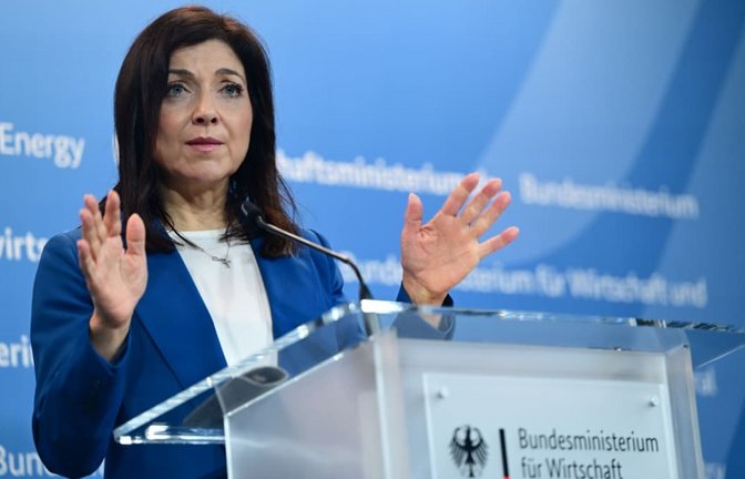 Wirtschaftsministerin Katherina Reiche (CDU) bei der Vorstellung der „Startup- und Scaleup-Strategie“.<span class='image-autor'>Sebastian Gollnow/dpa</span>